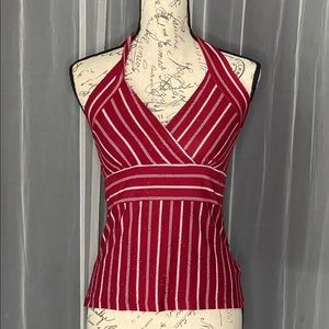 Knitenjin Woman’s Candy Cane Striped Halter